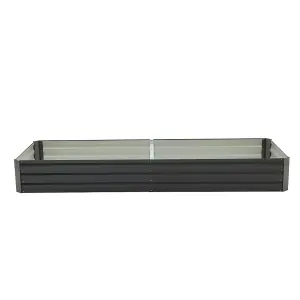 Rectangular Metal Raised Garden Bed Outdoor Seed Bed