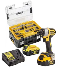 Dewalt DCF809M2 18v XR Brushless Impact Driver - 2 x 4.0ah Batteries + 85pc Set