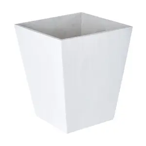 Maison by Premier Polyresin Vase White Polyresin Square Edged Vase