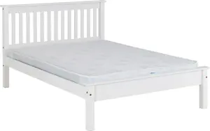 Monaco 4ft Small Double Bed Low Foot End White