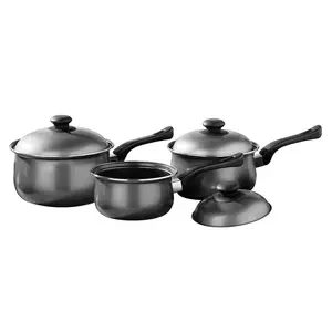 Essentials by Premier Viggo 3pc Silver Belly Pan Set