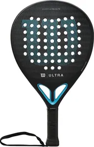 Wilson Ultra Elite V2 Padel Racket, Fibreglass/EVA, 361 G, Black/Blue, WR066911U2