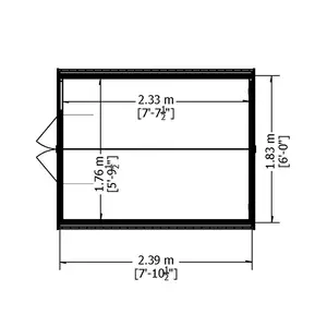 6 ft. W x 8 ft. D Garden Value Shed with Double Doors