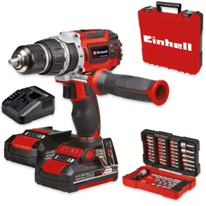 Einhell Cordless Combi Drill 60Nm 18V Brushless With Battery Charger Bit Set TP-CD 18/60 Li-i Power X-Change