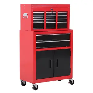 Portable Toolbox Tool Box Top Chest Cabinet Garage Storage Roll Cab Red New