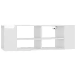 Berkfield Wall-Mounted TV Cabinet High Gloss White 102x35x35 cm Engineered Wood