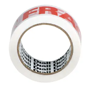 Diall Red & white Packing Tape (L)66m (W)50mm