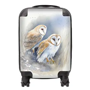 Barn Ano Owls Watercolour Suitcase - Small