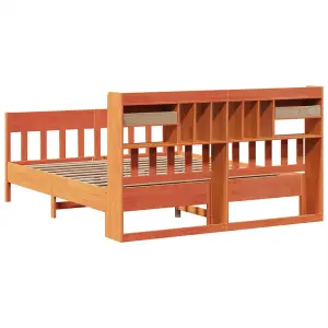 Berkfield Bed Frame without Mattress Wax Brown 200x200 cm Solid Wood Pine