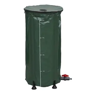 100L Collapsible Garden Water Butt with Drain Tap - Perfect Outdoor Water Storage Solution