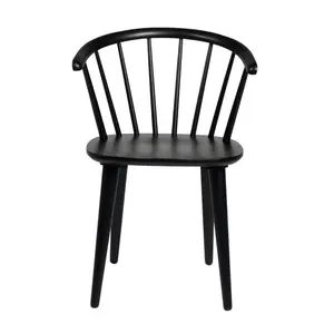 Baek Solid Wood Dining Chair (Set of 2) Black