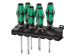 Wera 05105622001 Kraftform Plus Lasertip 335/350/355/6 Screwdriver Set, 6 Piece WER105622