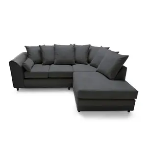 Dylan Corner Sofa Right Facing in Black