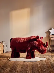 Interiors by Premier Rhino Maroon Animal Chair, Children's Chair, Easy to Balance Kiddie Chair