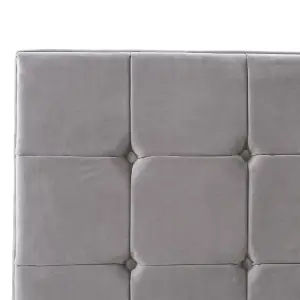 Velvet EU King Size Bed Grey AMBERT