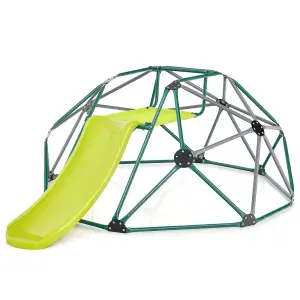 Costway 8FT Dome Climber Kids Toddler Climbing Frame With Slide Geometric Climbing Dome