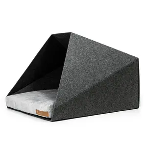 Polyester Pet Bed Dark Grey/Grey