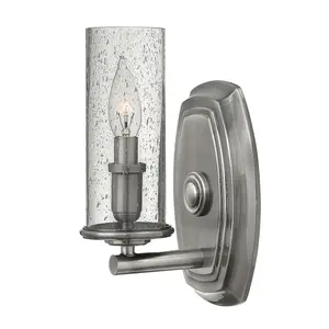 Elstead Dakota 1 Light Wall Light Polished Antique Nickel, E14