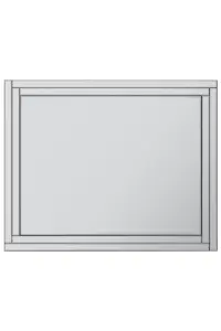 MirrorOutlet Luxford All Glass Bevelled Large Dress Mirror 144 x 115.5CM, 4ft8 x 3ft9