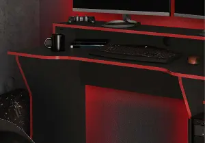 Enzo Gaming Computer Desk Black & Red