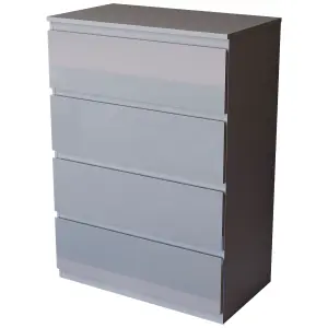 Vida Designs Glinton 4 Drawer Chest (100% FSC), Grey