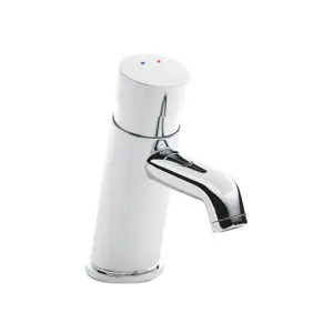 Push Button Mono Basin Tap - Chrome