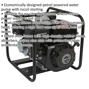 High-Performance Petrol Water Pump with 7HP Engine and 50mm Inlet