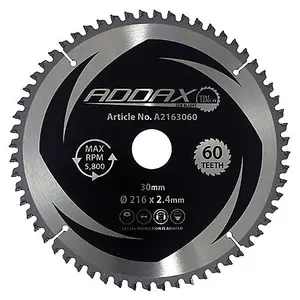 Timco - Circular Saw Blade (-5 Degree, Size 216 x 30 x 60T - 1 Each)