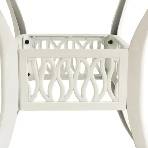 Berkfield Garden Table White 90x90x74 cm Cast Aluminium