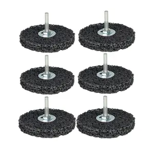 6 x 100mm Rust Paint Welding Spatter Removal Clean And Strip Disc 6mm Shank