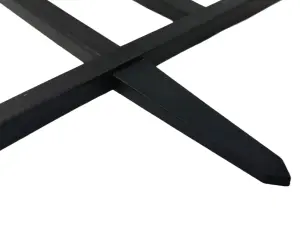 Black Scallop Border Edging Fence Interconnecting Flexible Plastic Fencing 60cm