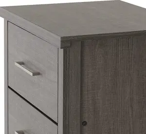 Lisbon 5 Drawer Narrow Chest in Black Wood Grain