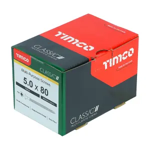 TIMCO Classic Multi-Purpose Countersunk Gold Woodscrews - 5.0 x 80 (200pcs)