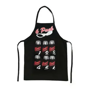 IGGI 6 Pack Apron Black Funny Chefs Cooking Kitchen BBQ Apron Novelty