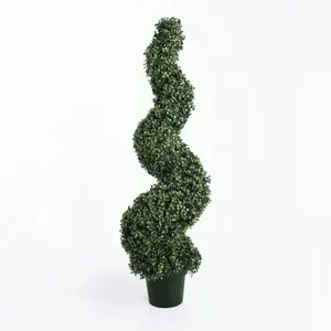 Blooming Artificial - 120cm / 4ft Artificial Boxwood Spiral (Pair)