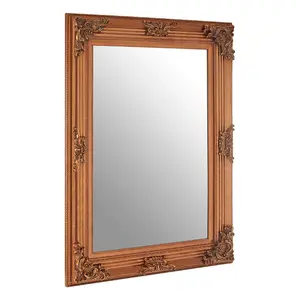 Interiors by Premier Baroque Rectangle Gold Wall Mirror