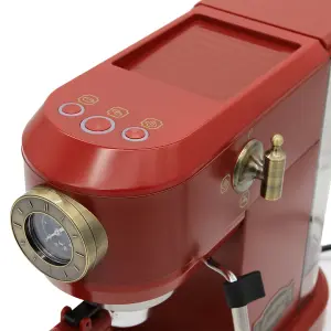 Empire Espresso Coffee Machine & Toaster Bundle (Bordeaux Red)