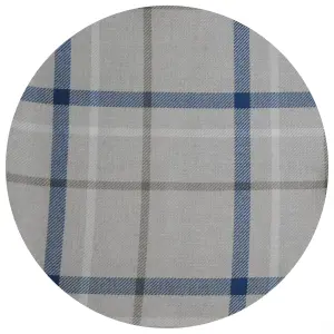 Home Curtains Hudson Check Tiebacks Blue (PAIR)