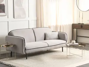 3 Seater Fabric Sofa Light Grey TONSBERG