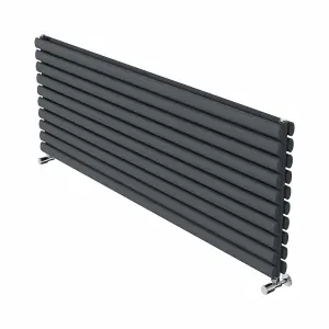 Right Radiators 1600x590 mm Horizontal Vertical Oval Column Radiator Double Panel Rads Anthracite