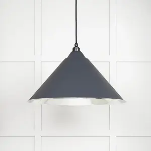 Smooth Nickel Hockley Pendant in Slate