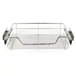 600MM PULL OUT WIRE BASKET KITCHEN LARDER BASE UNIT CUPBOARD DRAWER