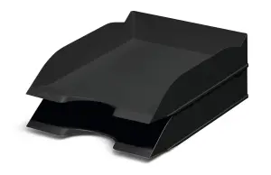 Durable ECO Recycled Plastic Stackable Letter Tray Document File - A4+ Black