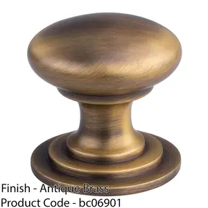 Victorian Tiered Door Knob - 42mm Antique Brass Cabinet Pull Handle Round Rose