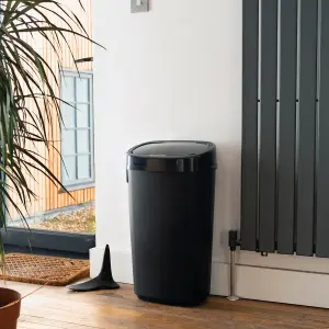 Dihl - UK MADE - 50L Black Sensor Bin with Black Sensor Bin Lid Kitchen Waste Dust Bin Automatic Motor