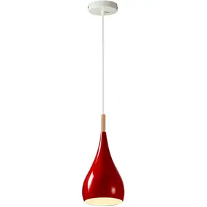 Byrd 1 - Light White Single Pendant Red