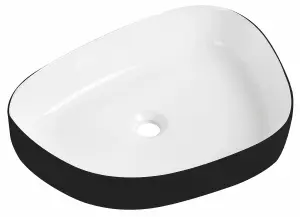 KEENWARE SPLASH BLACK & WHITE VANITY COUNTERTOP BASIN