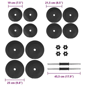 Dumbbell with Plates Fitness Gym Essential 40 kg