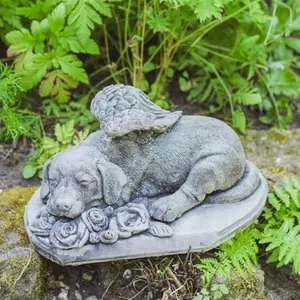 Dog Stone Pet Memorial Garden Ornament