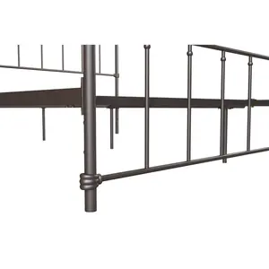 Aanya Bed Frame Classic Steel Grey Performance Velvet / Kingsize (5')